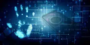 Fingerprint Scanning Technology Concept 2d Illustration